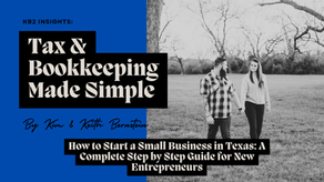 Texas small business startup guide by KB2 Bookkeeping and Tax