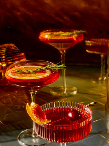 Commercial Cocktail in dramatic light