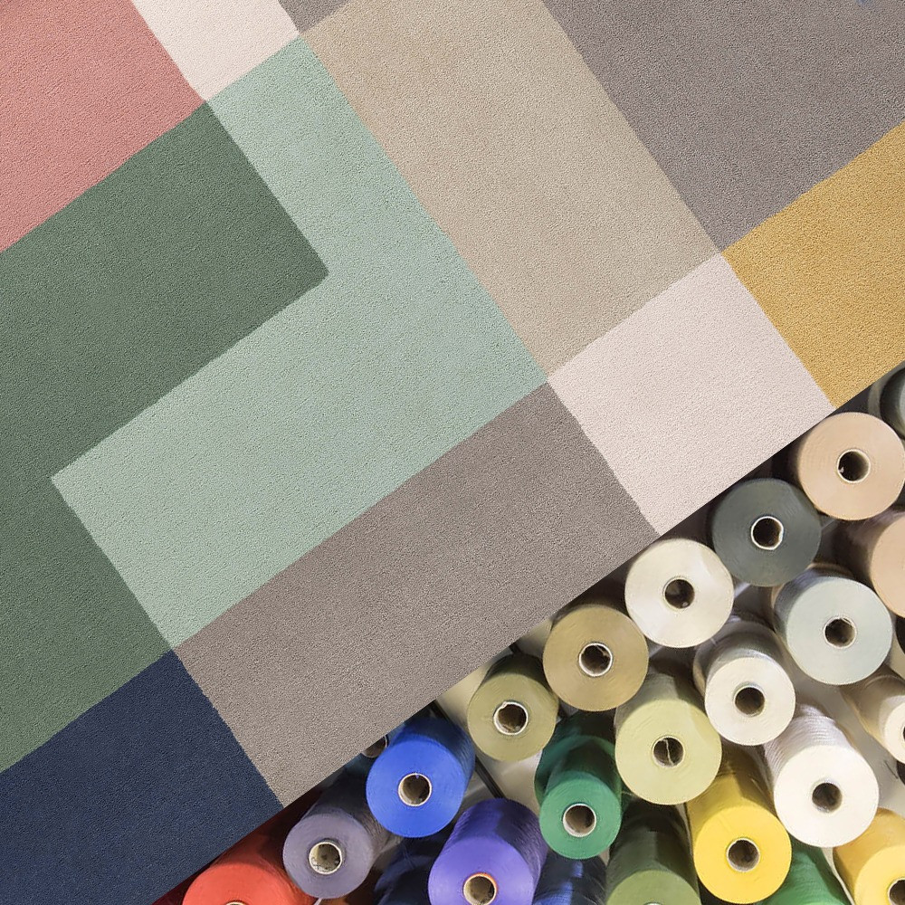tapete geométrico colorido nylon antialergico decoração arquitetura interiores