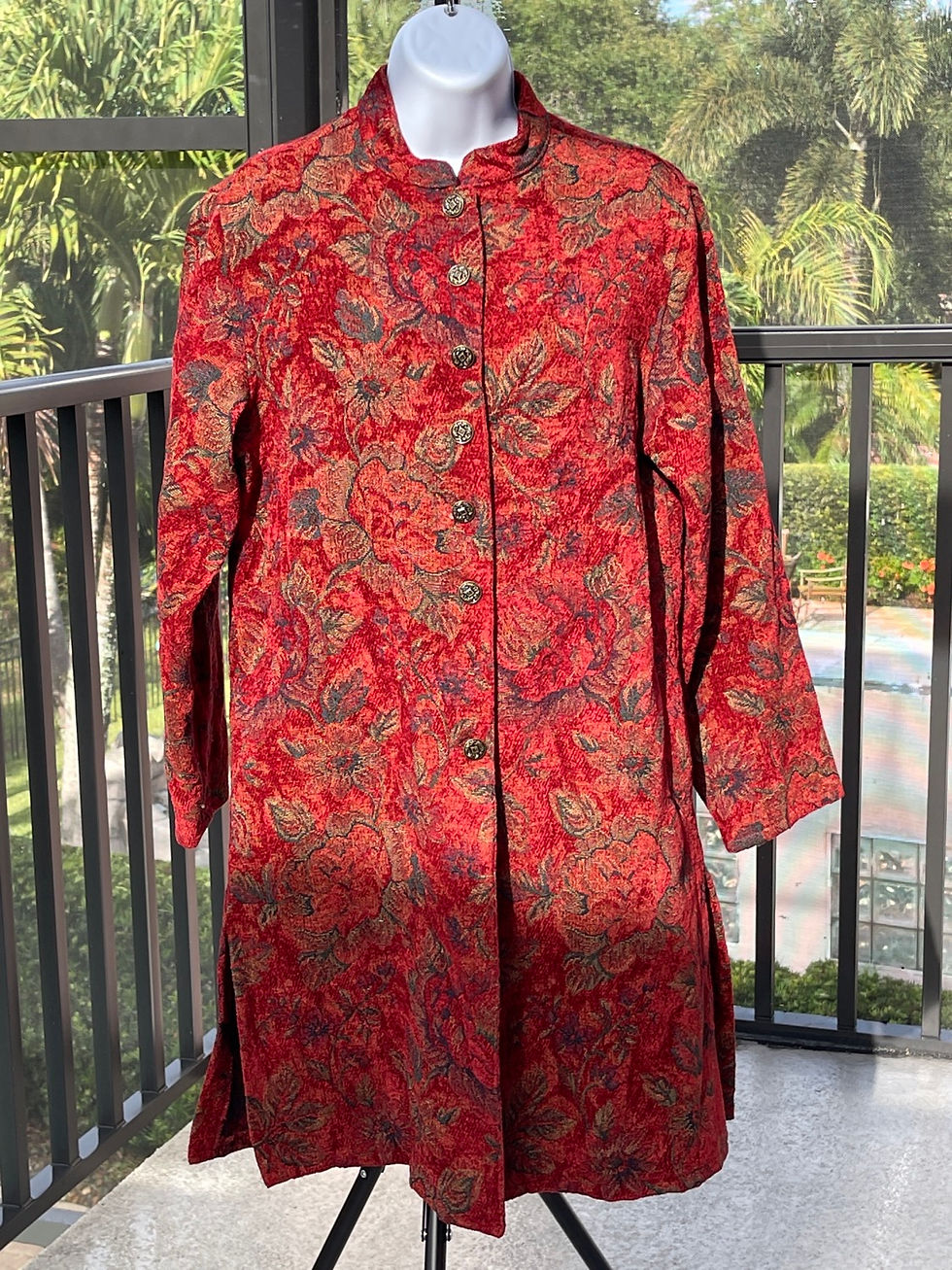 縮圖：Chico’s Vintage Tapestry Duster Size M