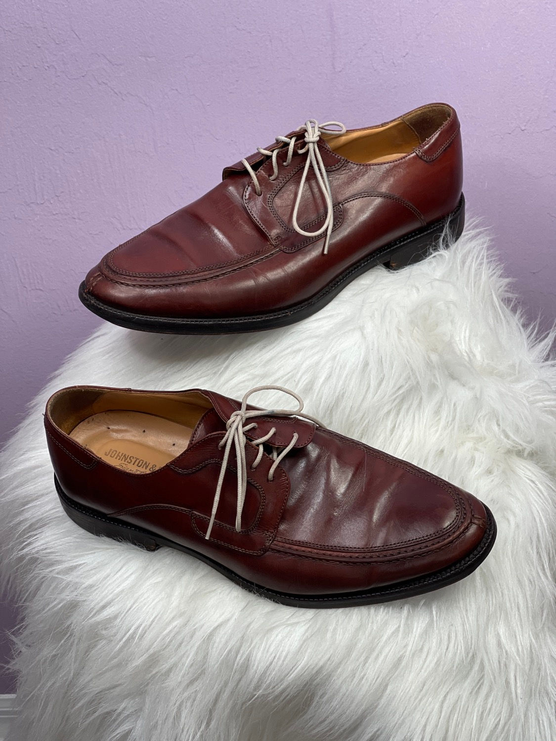 Johnston & Murphy Men’s Brown Red Dress Shoes Sz 9.5W