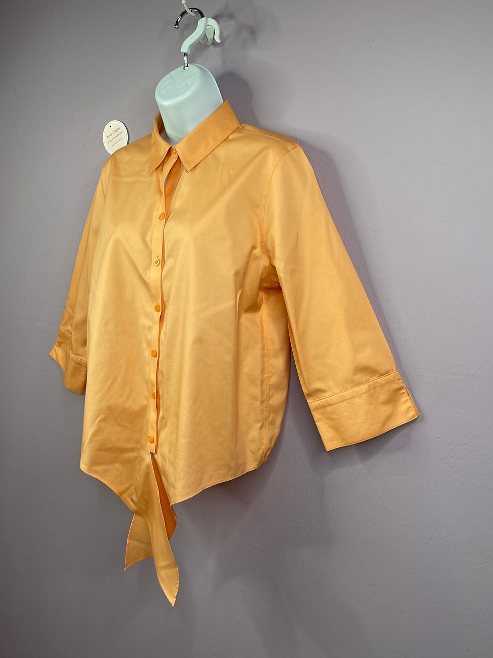 縮圖：Chico’s Peach Tie Crop Top Size 4-6