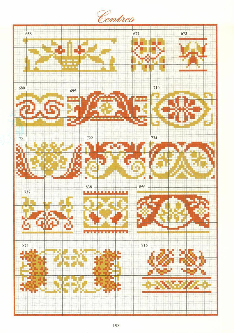 Вышивка крестом. Орнаменты. Repertoire des frises.