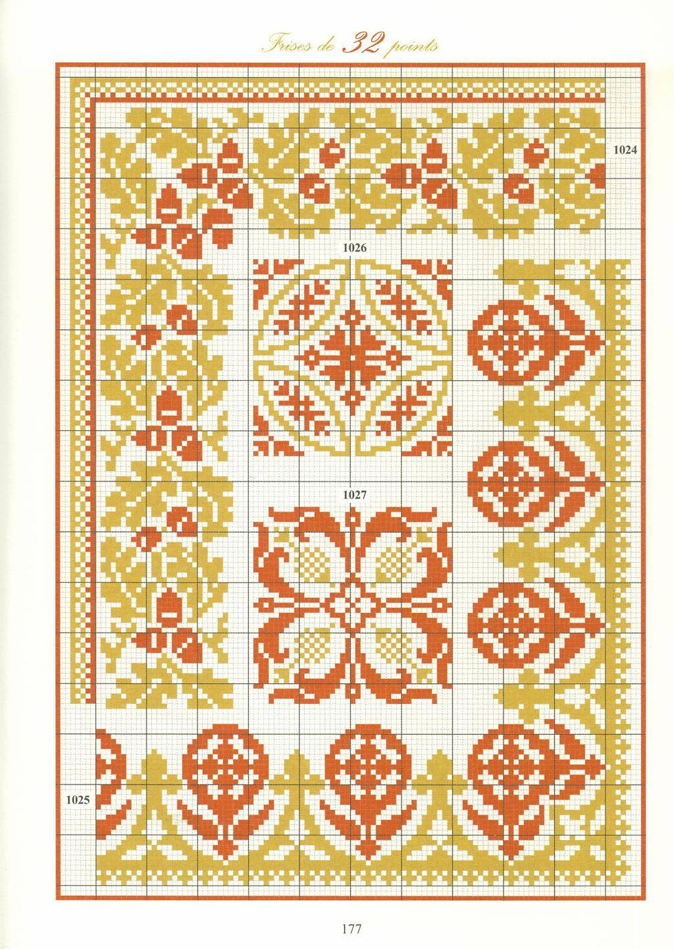 Вышивка крестом. Орнаменты. Repertoire des frises.