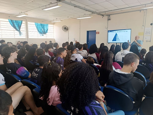 AEHDA participa de encontro com estudantes de Administração da ETEC Alberto Feres