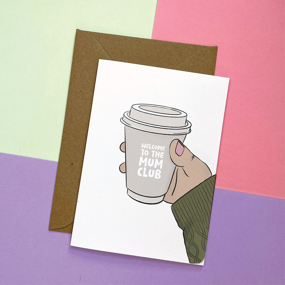 New Mum Card Front View
