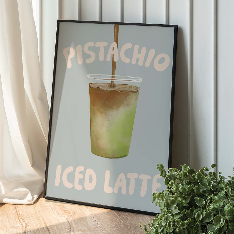 Pistachio Iced Latte Print