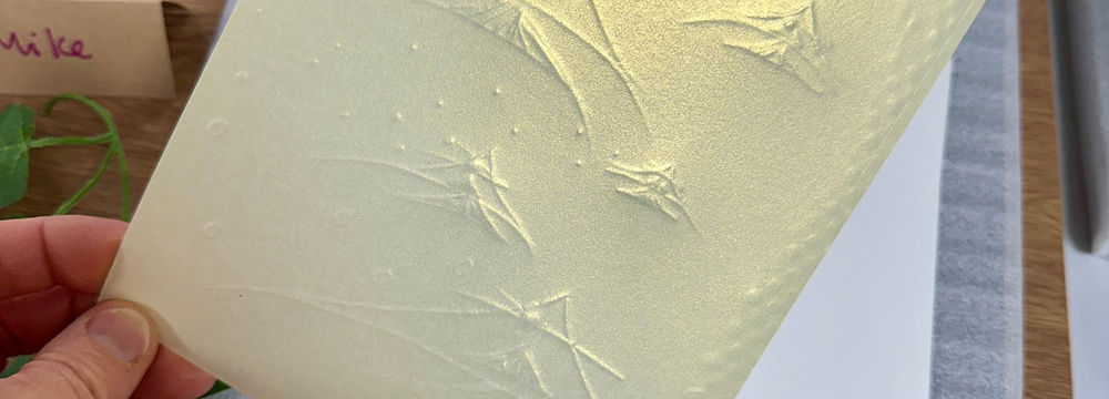 Clipboard showing tactile drawing film