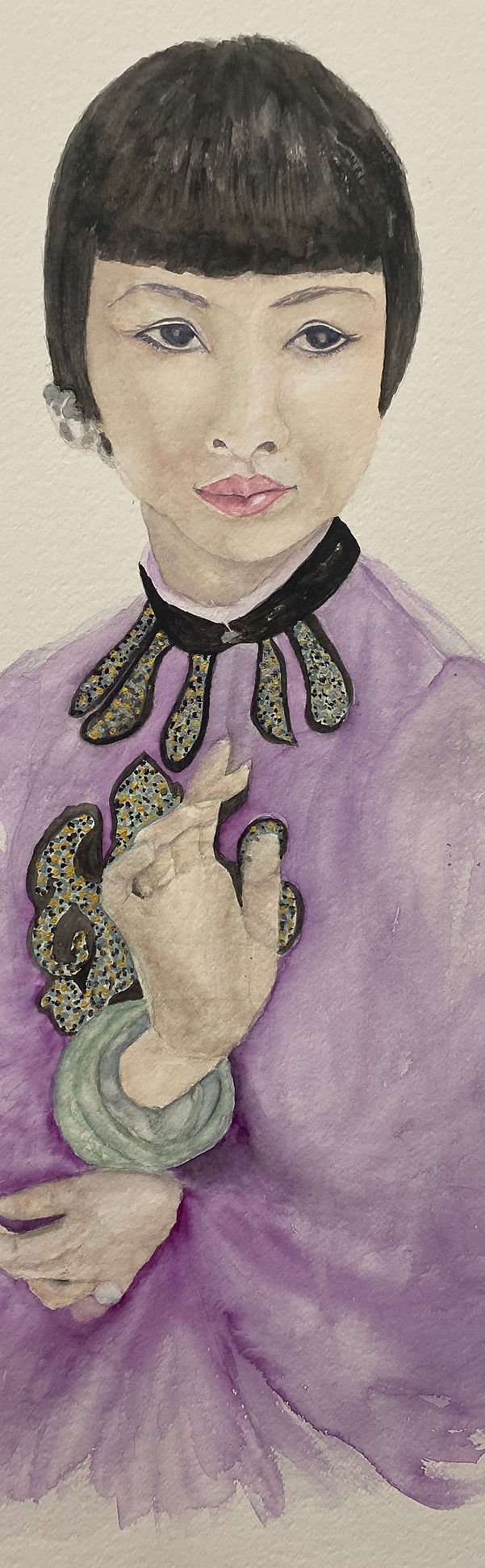 Anna May Wong: watercolor
