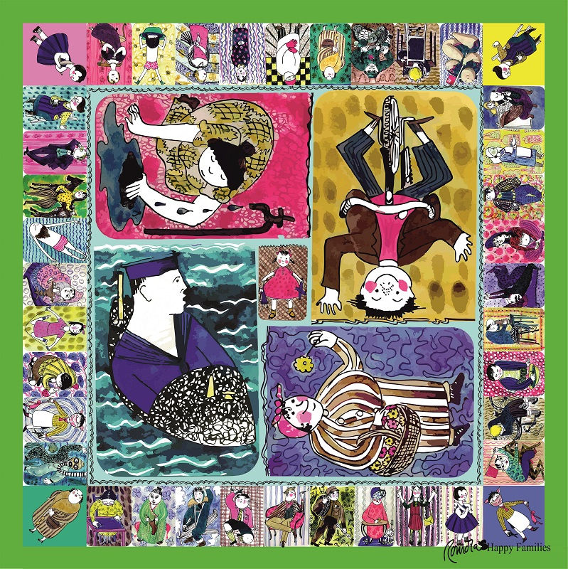 Thumbnail: Foulard Romola's Happy Families