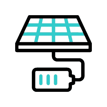 Solar to battery icon