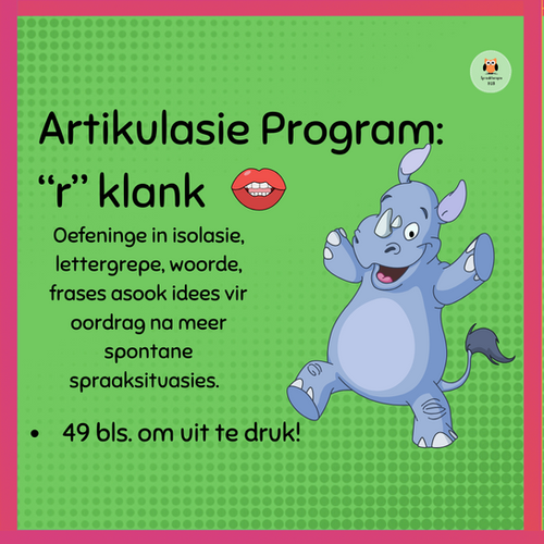 Artikulasie Program:/r/ klank | Spraakterapie HUB