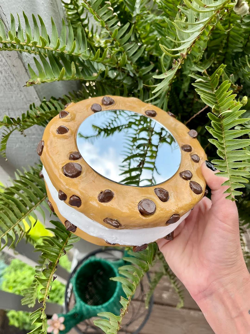 Thumbnail: ice cream cookie sandwich mirror 6" *no sprinkles*