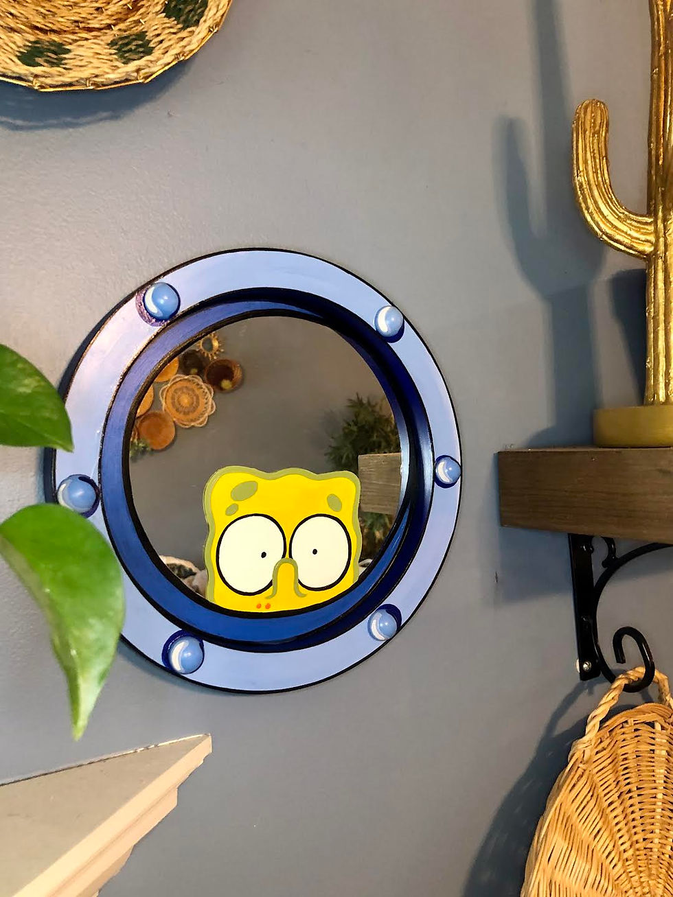 SB porthole mirror 10" x 10"