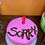 Thumbnail: styrofoam 'sorry' cake 5"