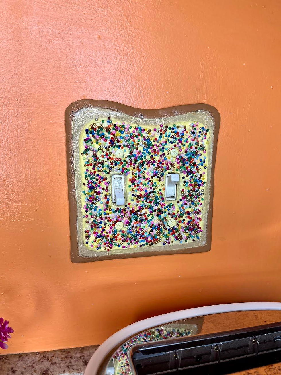 Thumbnail: fairy bread switch cover (purple or yellow)