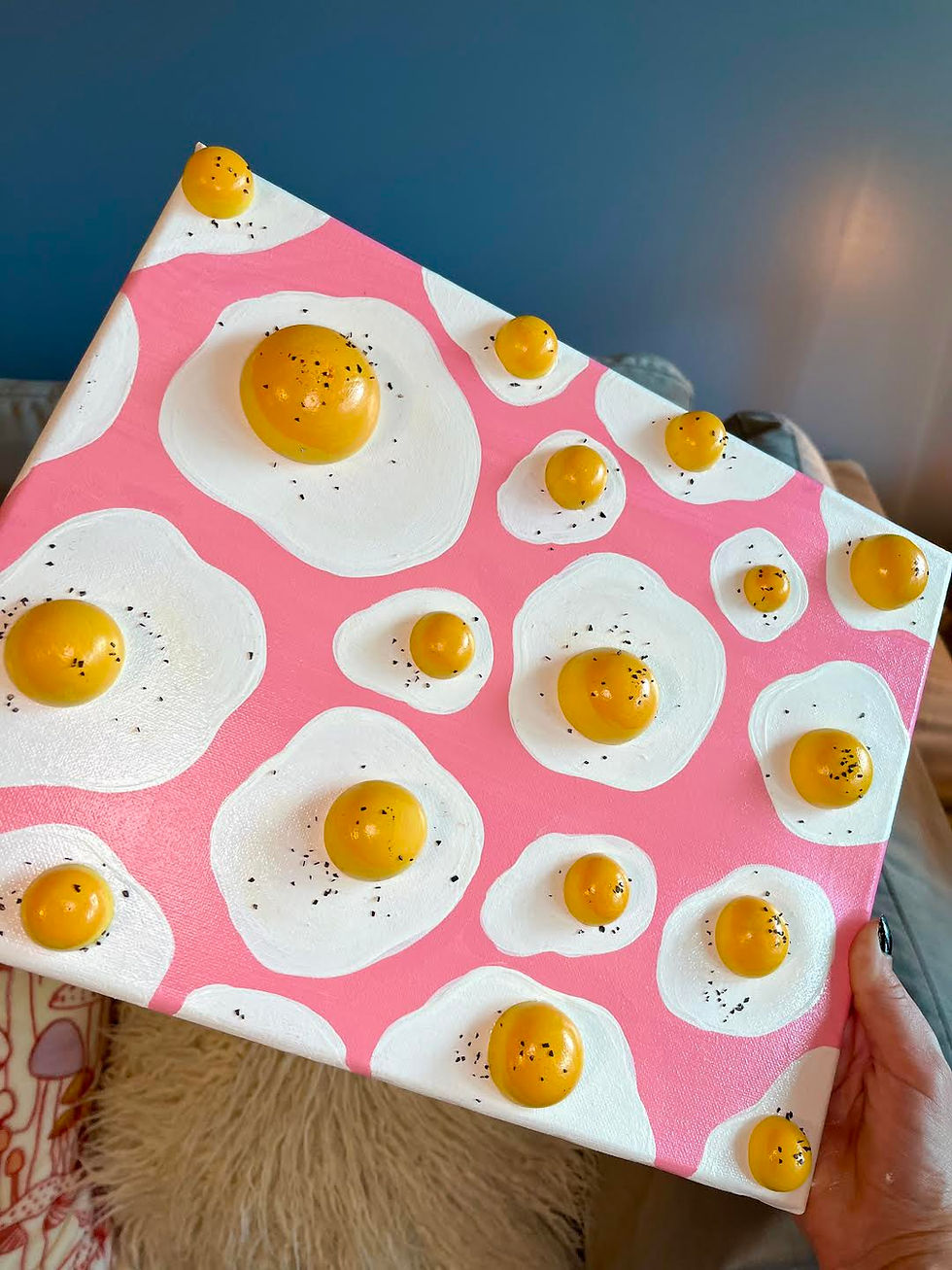 Thumbnail: pink sunny side eggs with pepper 11"x14"