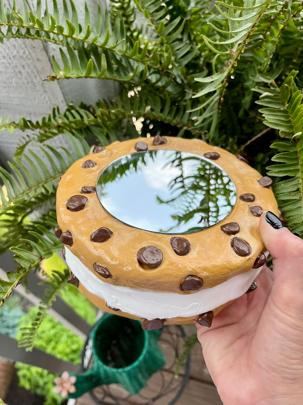 Thumbnail: ice cream cookie sandwich mirror 6" *no sprinkles*