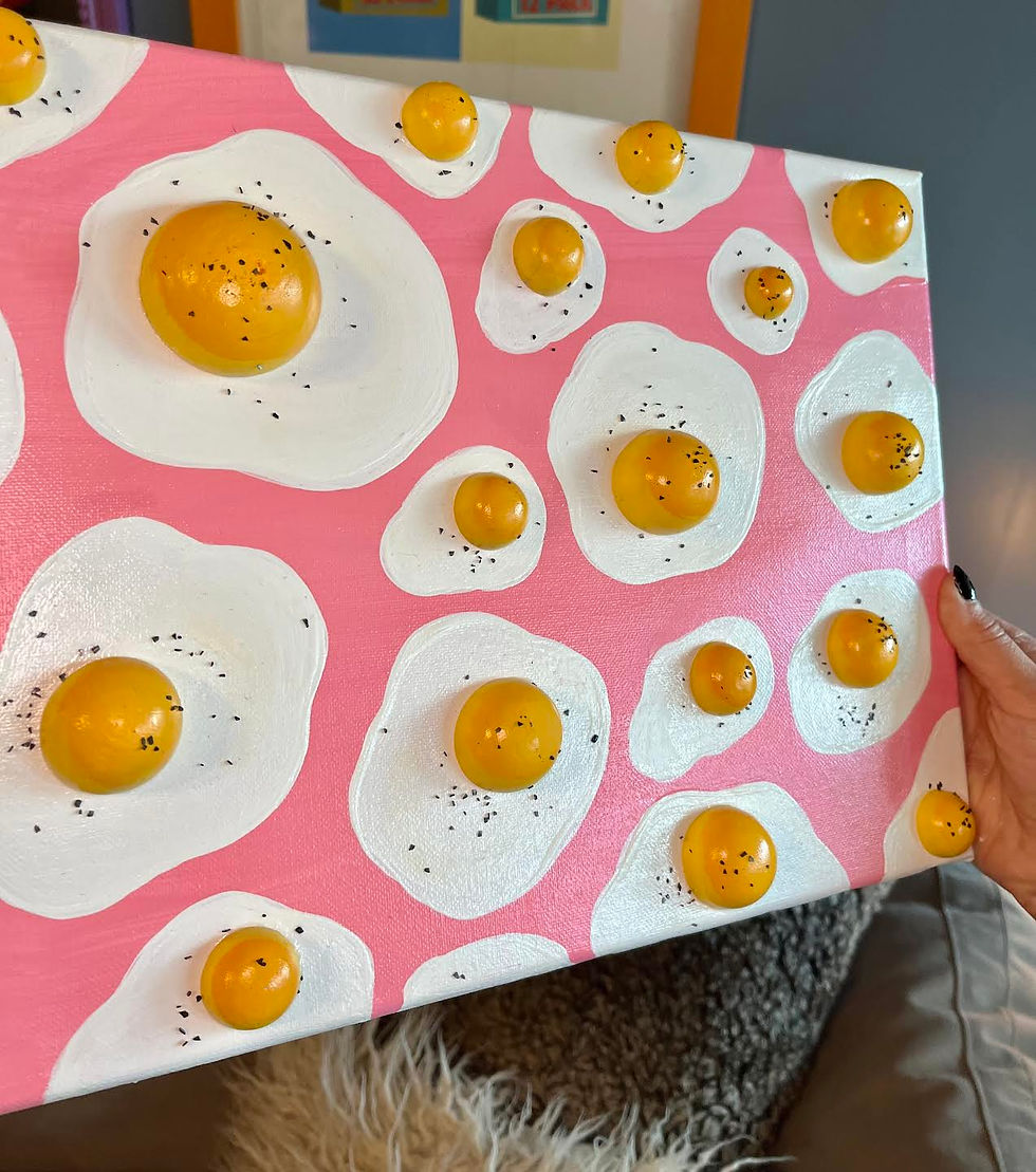 Thumbnail: pink sunny side eggs with pepper 11"x14"