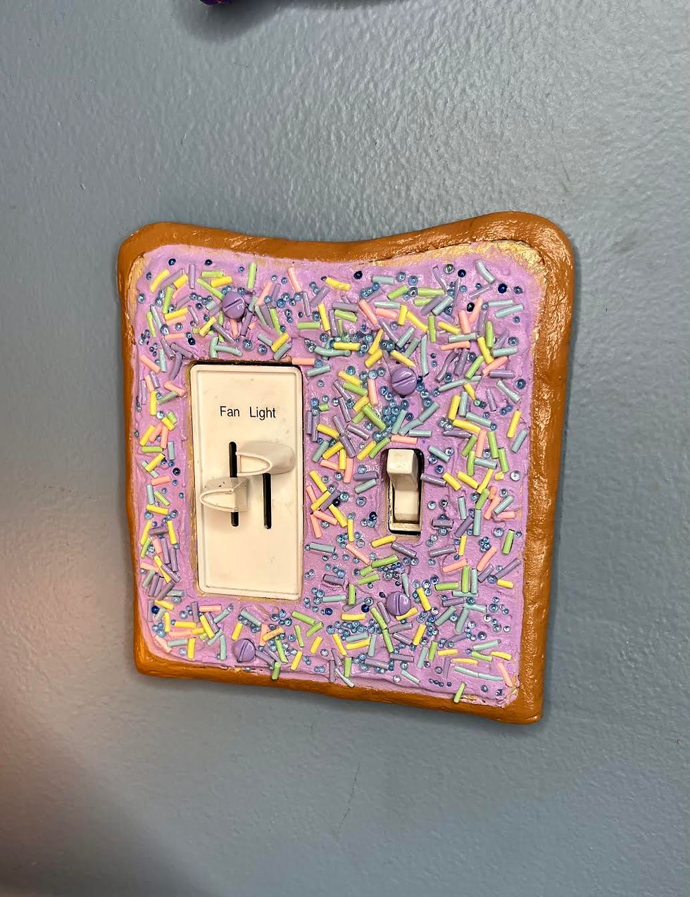 Thumbnail: fairy bread switch cover (purple or yellow)