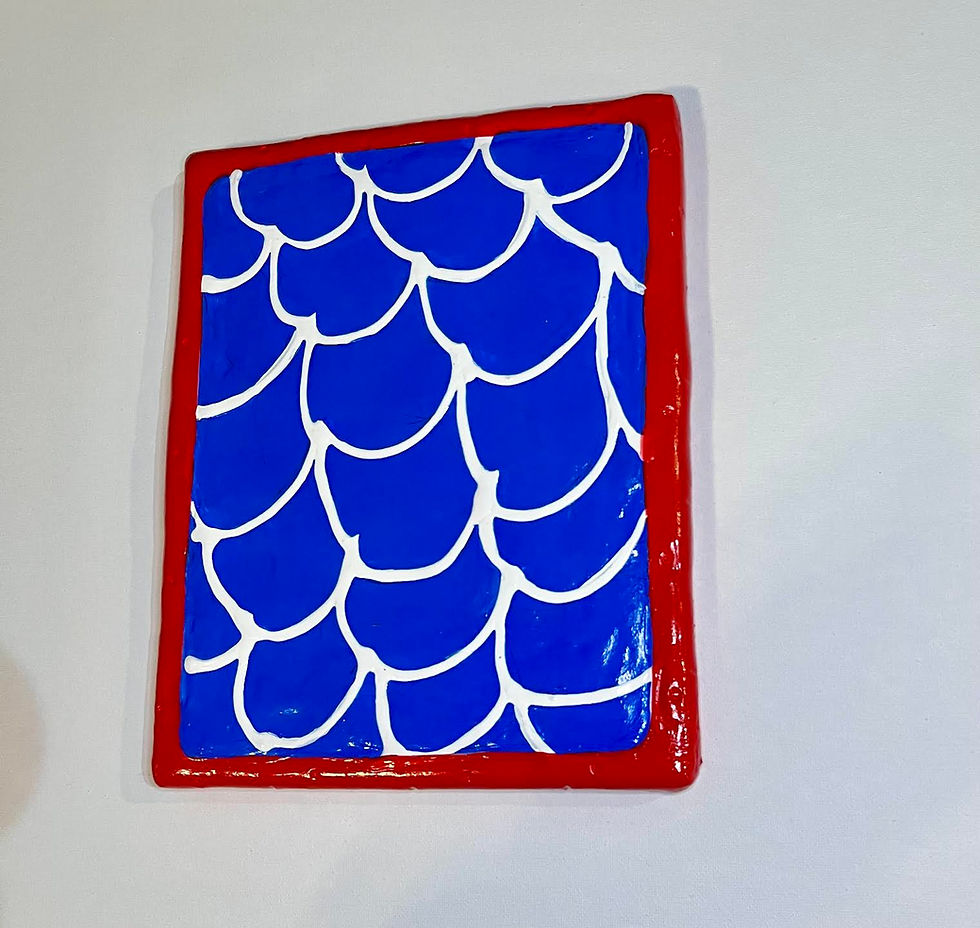 Thumbnail: spider toaster pastry 8" x 10" clay on canvas