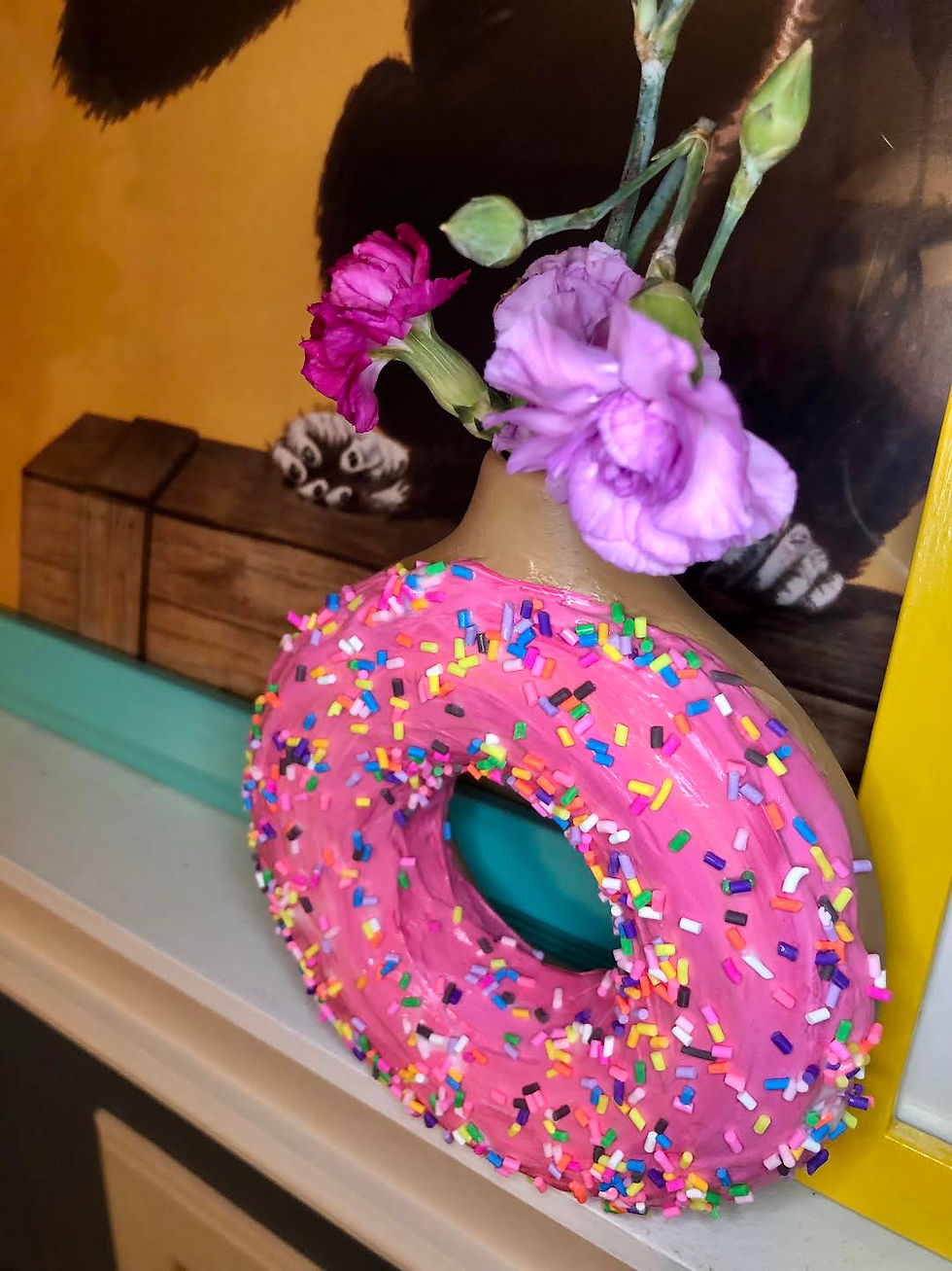Thumbnail: sprinkled donut bud vase