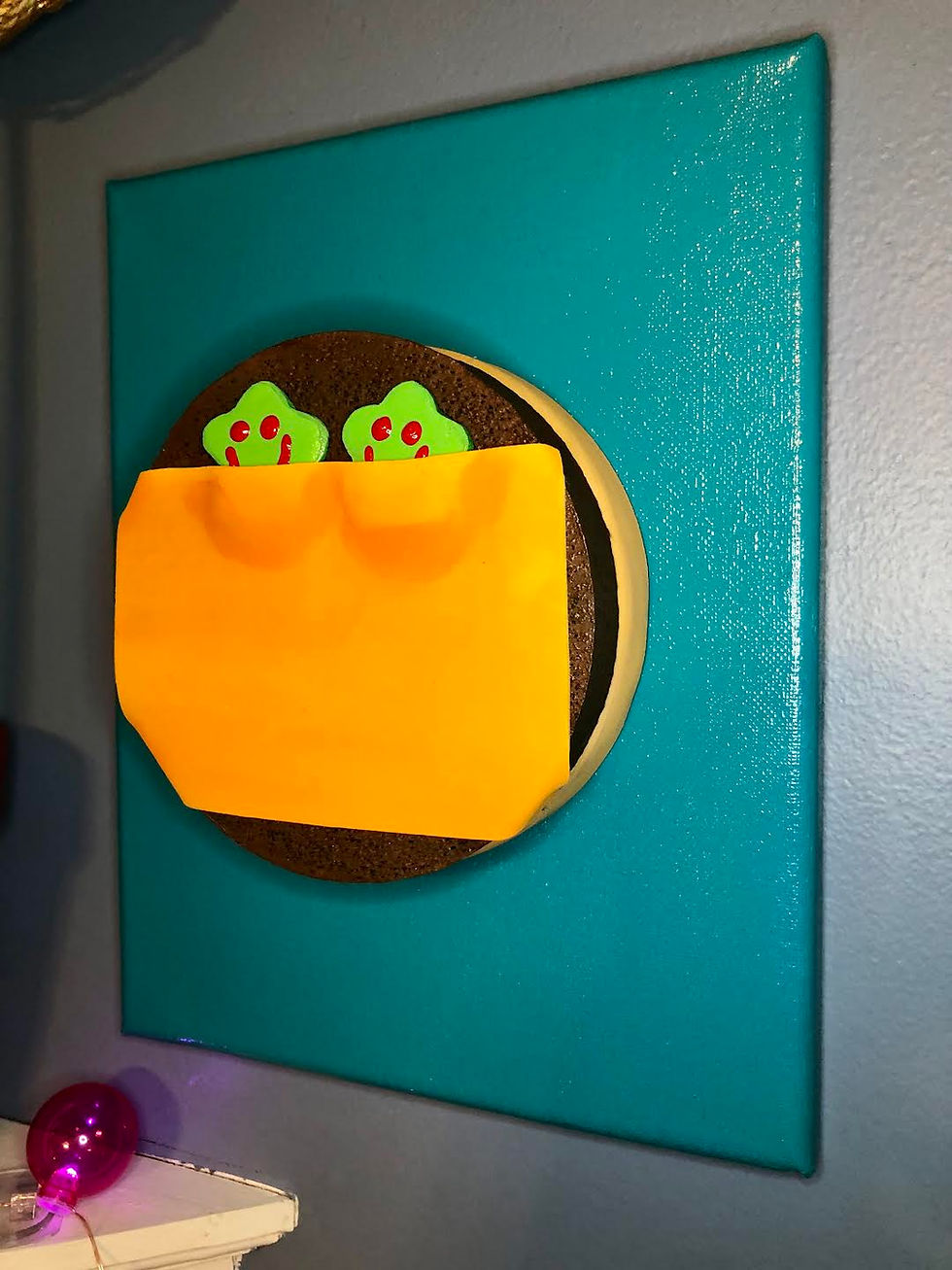 Thumbnail: tucked in pickles 8" x 10" 3D canvas