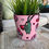 Thumbnail: pink flash art 4.8" cylinder pot