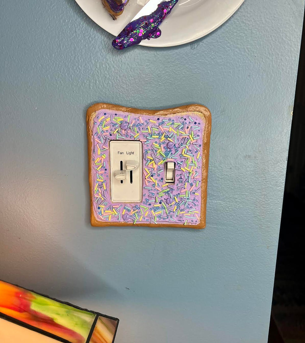 Thumbnail: fairy bread switch cover (purple or yellow)