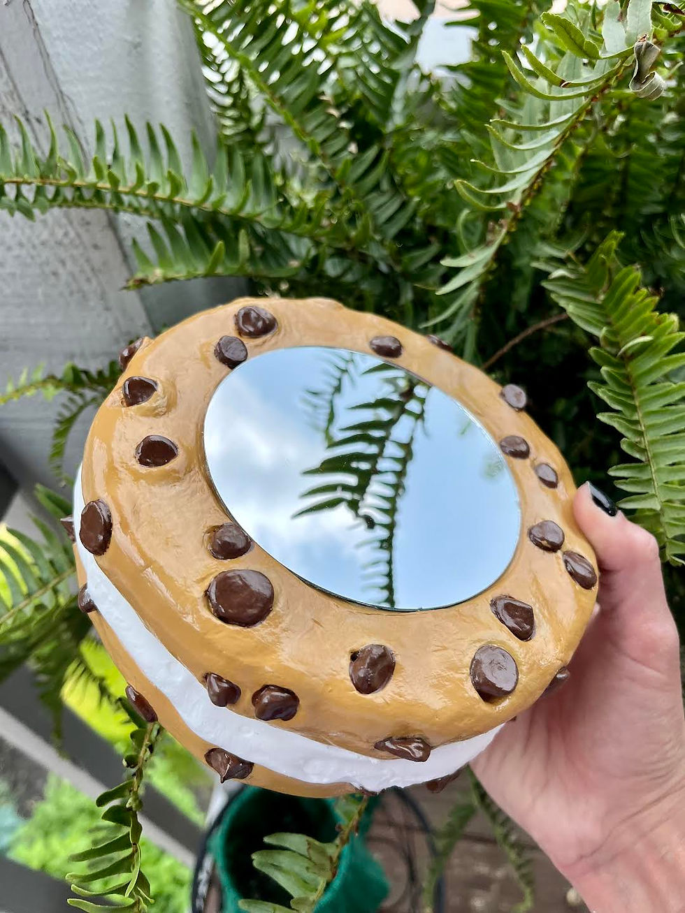 Thumbnail: ice cream cookie sandwich mirror 6" *no sprinkles*