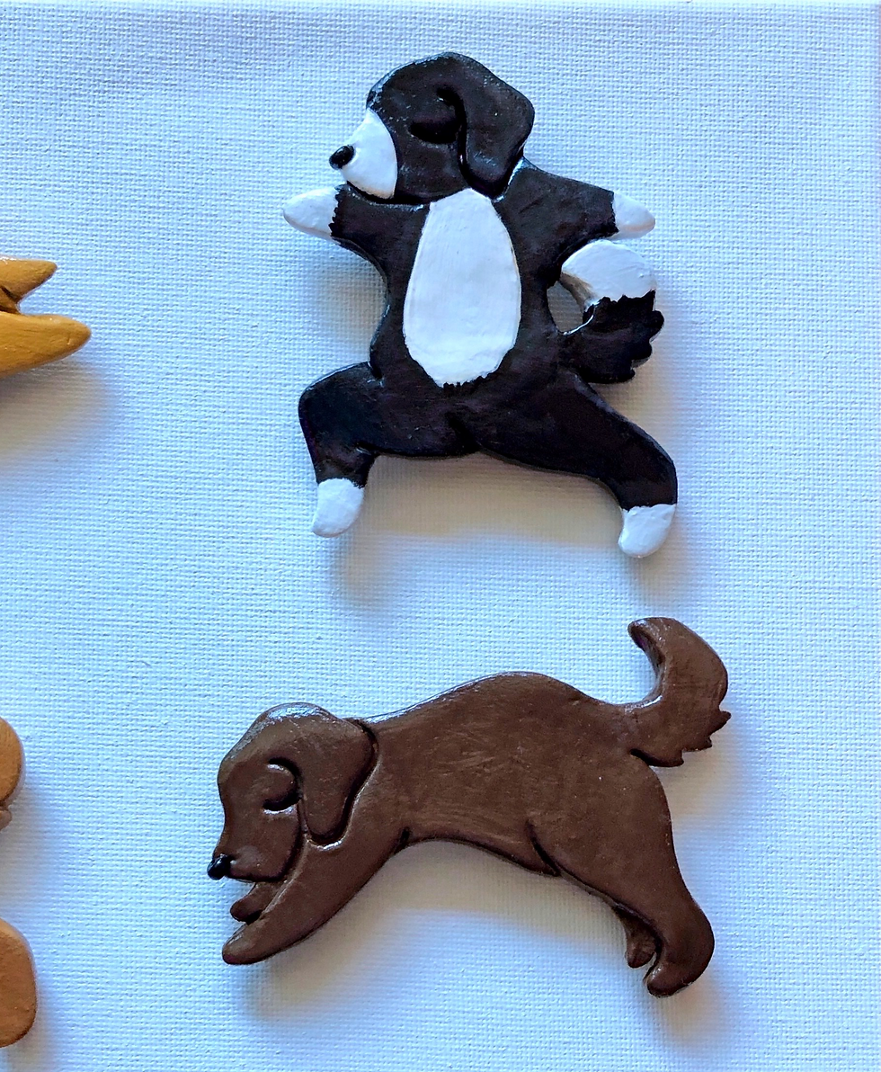 Thumbnail: yoga dog magnet (set of 4) customizable**