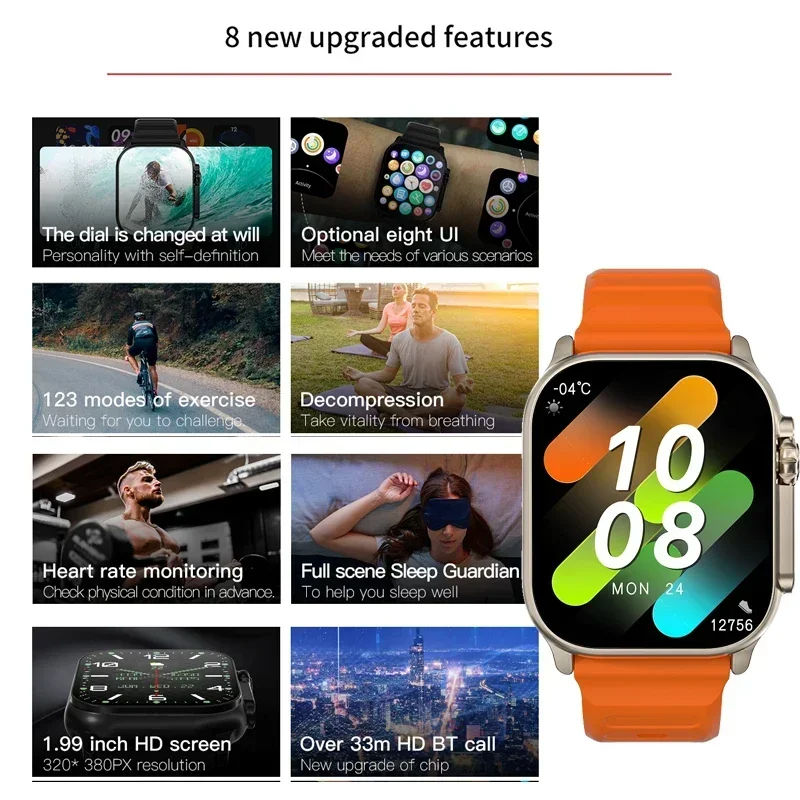 Thumbnail: Laxasfit Ultra AMOLED Smartwatch – Bluetooth Call & Health Tracker