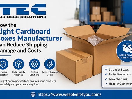 How the Right Cardboard Boxes Manufacturer Can Reduce Shipping Damage and Costs