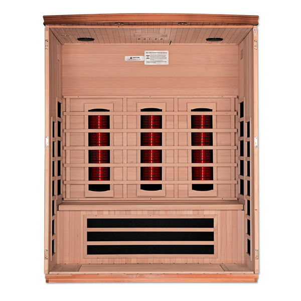 Thumbnail: ***New 2023 Model*** Lugano 3 Person Full Spectrum Infrared Sauna - Canadian Hem