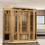 Thumbnail: Maxxus 3 Person Corner Near Zero EMF FAR Infrared Sauna - Canadian Hemlock