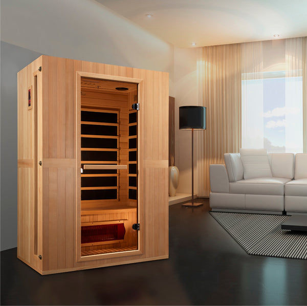 Thumbnail: Maxxus "Serenity" Dual Tech 2 person Low EMF FAR Infrared Sauna Canadian Hemlock