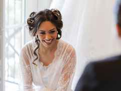 Bride on her wedding morning