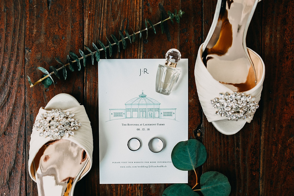 Jillian used her architectural background and passion to design their wedding invitations.