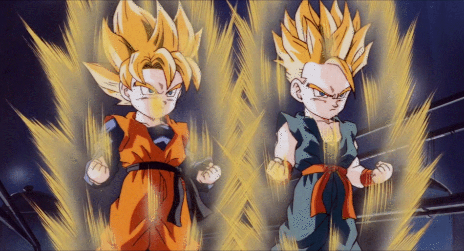 DBZ Movie 11 Son Goten & Trunks SSJ gif