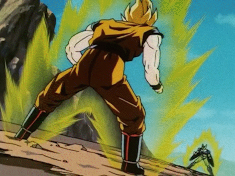 DBZ EP 180 Son Goku VS Cell gif
