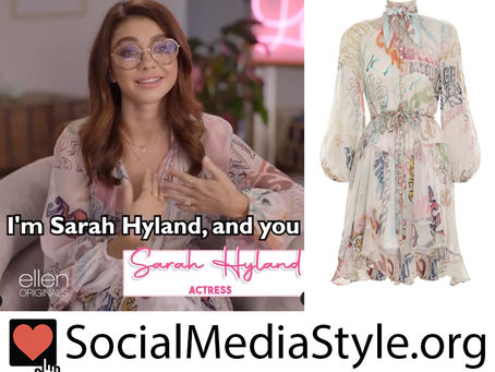 Sarah Hyland's word print dress from Lady Parts