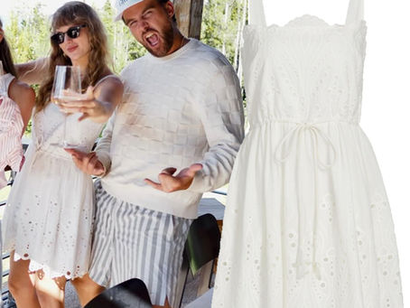 Taylor Swift's white eyelet dress