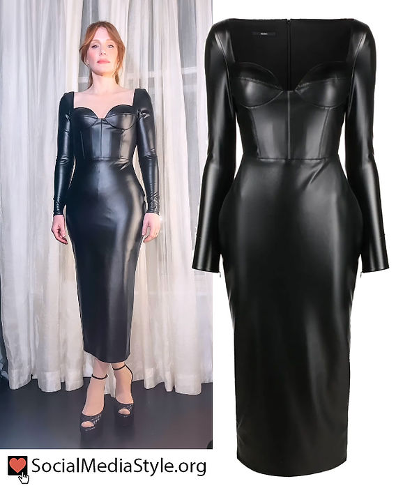 slim fit dress slacks Joyful Faux Leather Dress – The Pretty Fox Boutique LLC main image 0