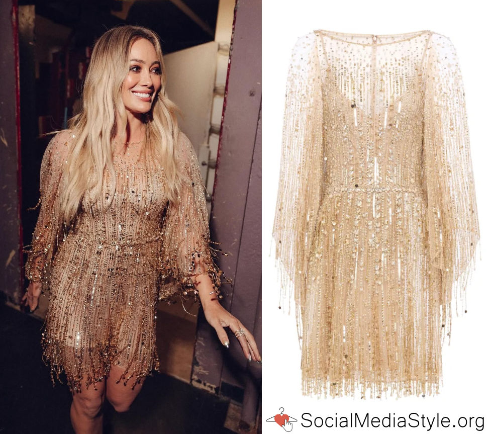 Hilary Duff's gold sequin dress from the "Mature" music video
