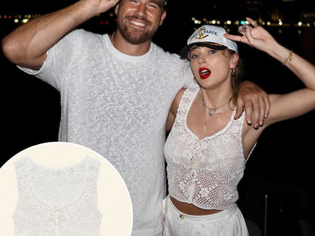 Taylor Swift's white crochet top