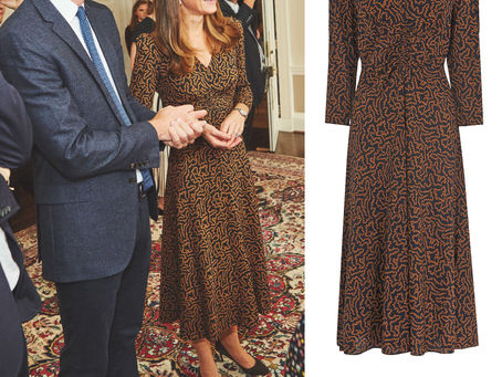 Kate Middleton's brown print dress