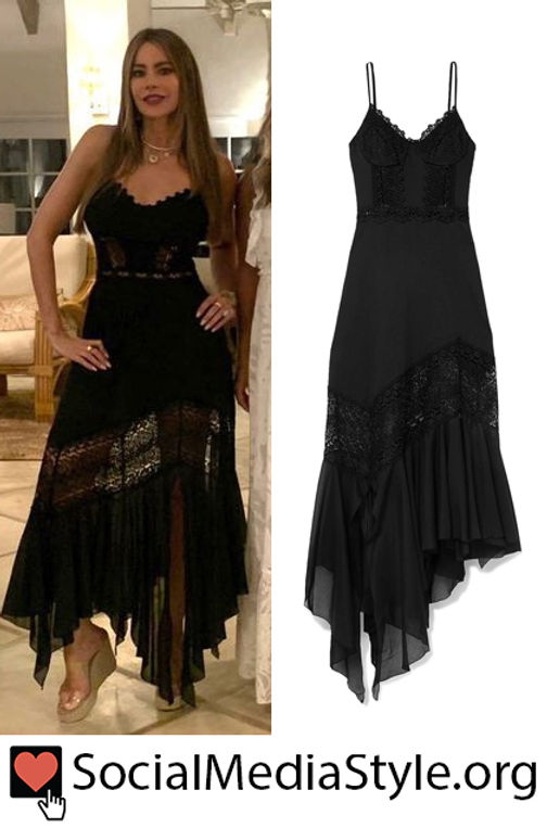 Sofia Vergara's asymmetrical black dress Sofia Vergara's asymmetrical black dress