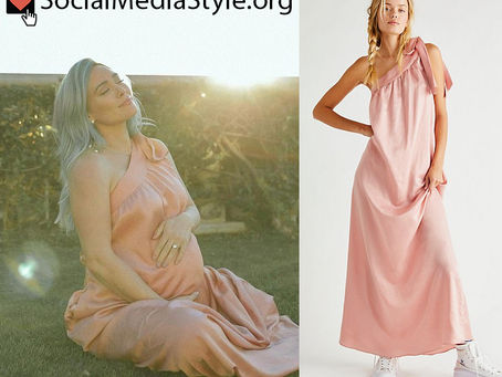 Hilary Duff's one shoulder pink dress