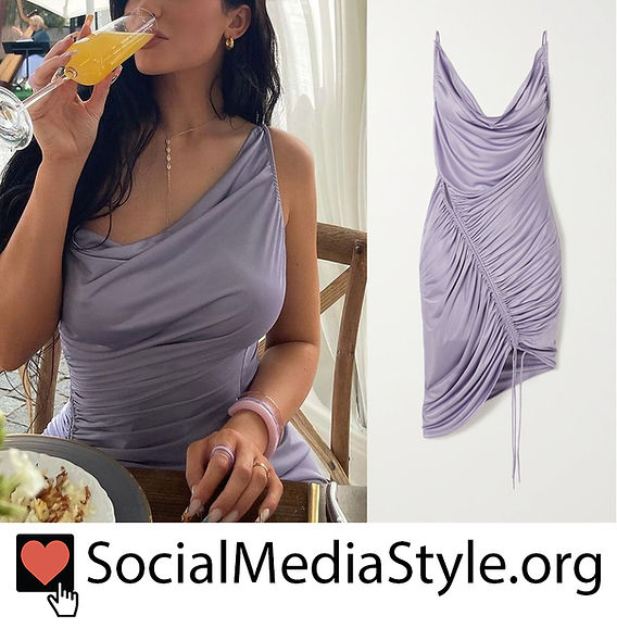 Kylie Jenner's purple satin dress Kylie Jenner's purple satin dress