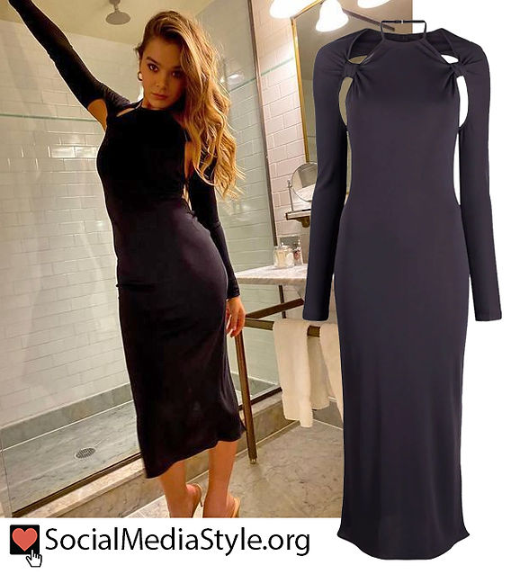 hailee steinfeld black dress Hailee Steinfeld's Strong Yet Feminine Fashion Statement for 'Sinners'